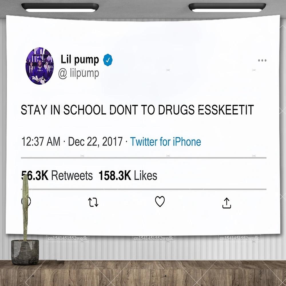 

Я причина того, что я улыбаюсь каждый день Гобелен Канье Уэста Твит Цитата Декор стены Флаг Баннер Мем Гобелены Эстетический фон для общежития 95x73cm