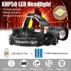 40W Chip XHP50 LED Headlight 40000Lum Led Headlamps Zoom Head Lamp Flashlight Torch Lantern Head Light for Camping