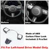 LHD Car Steering Wheel Frame Decoration Cover Trim For Hyundai Tucson NX4 2025 & KONA 2025 ABS Carbon Fiber Interior Accessories
