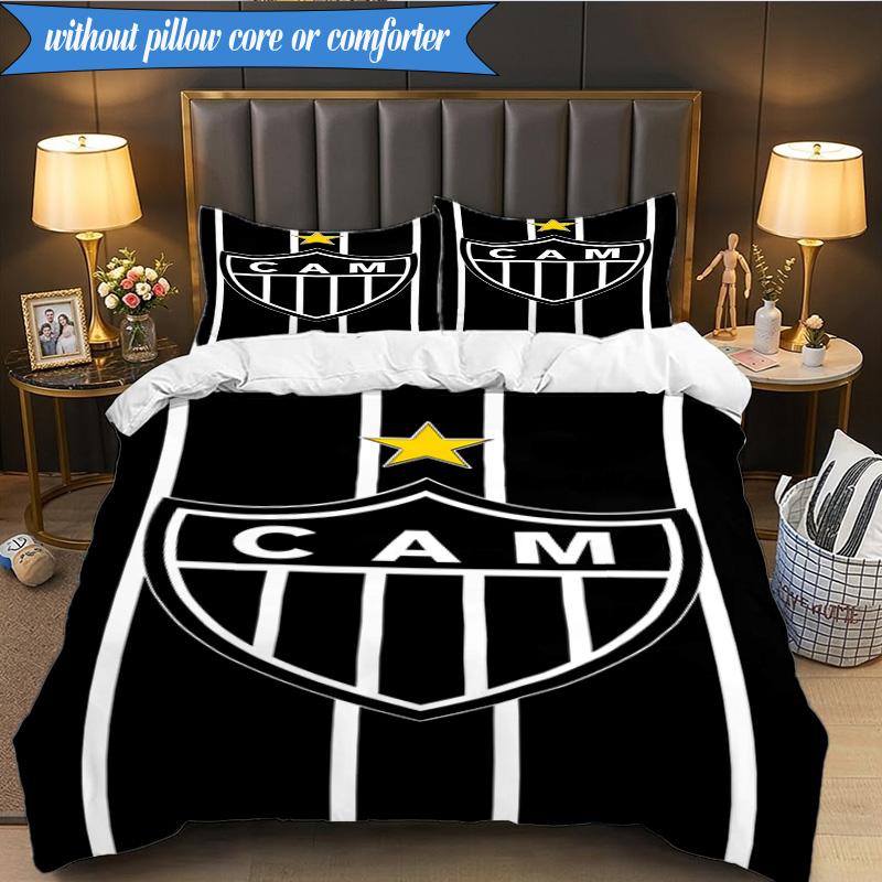 3PCS Love For Atlético Printed Soft Bedding Set,Including 1pc Duvet Cover And 2pcs Pillowcases Perfect for Bedroom, Dormitory, Fan Gift
