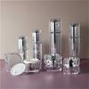 Acrylic Crystal Cream Jars 15/30/50g & Pump Bottles 30/50/100ml, Refillable Cosmetic Containers for Lotion Serum Face Cream