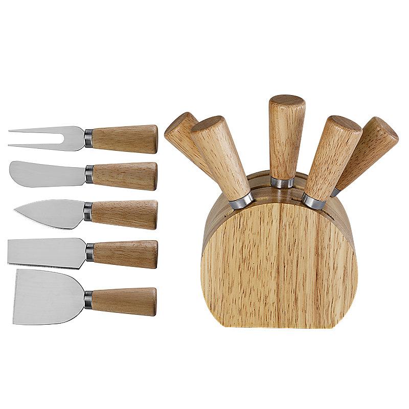 

Набор инструментов для сыра Oak Seat, 6 предметов, нож и вилка из нержавеющей стали для сыра