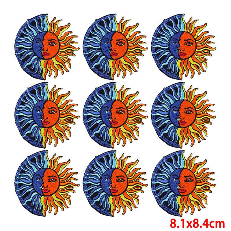 10 Pcs/lot Wholesale Embroidery Patch Iron On Patches For Clothing Patches On Clothes Jackets Decor Applique Sew Supplies