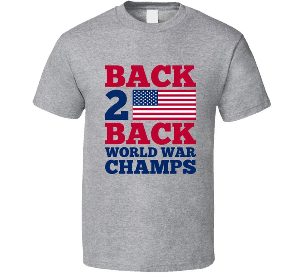 Back 2 Back World War Champs American Flag T Shirt