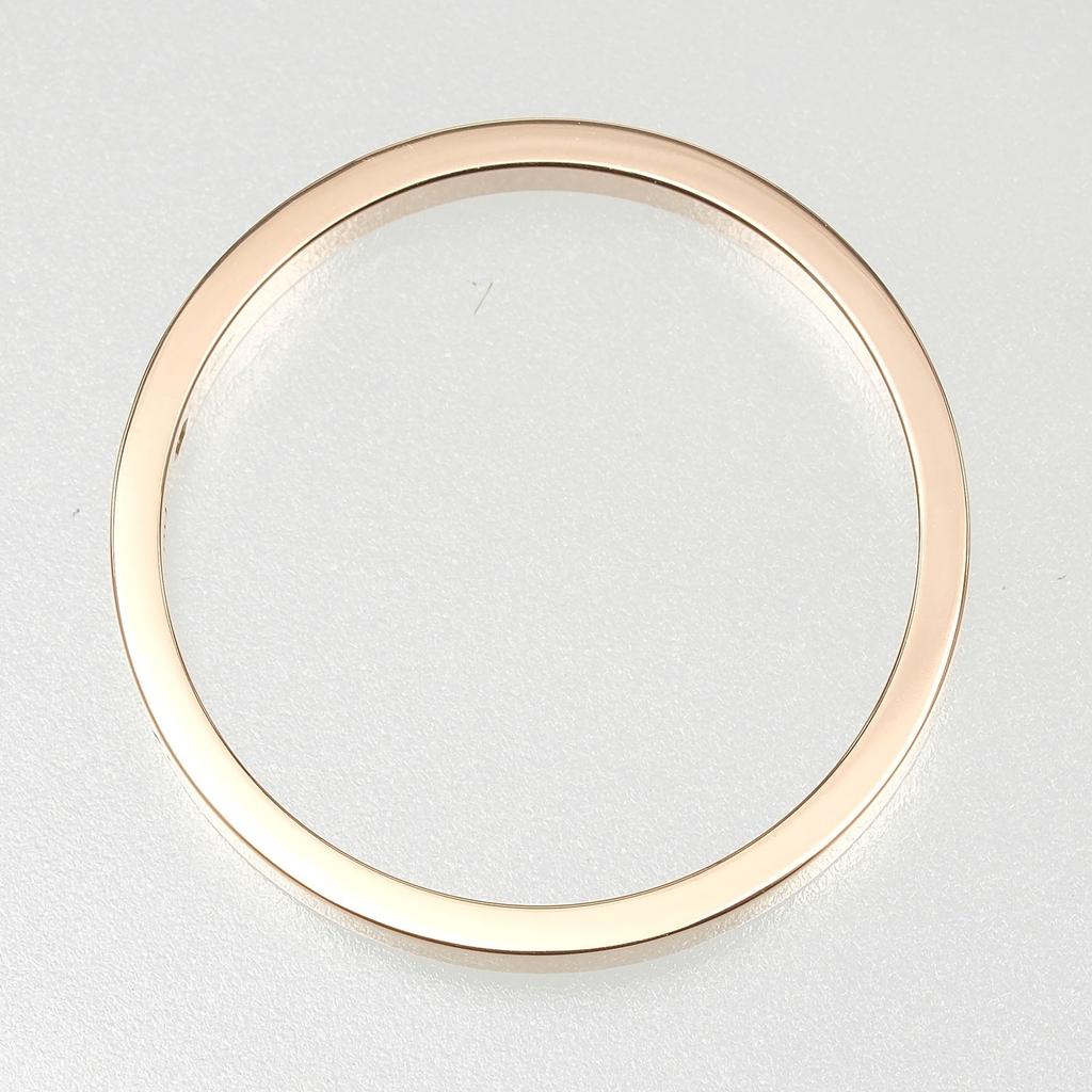 CARTIER C de Cartier engraved Ring K18 Pink Gold/diamond #11.5(US Size) 4.8g mens Used