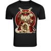 Samurai Lucky Cat T-Shirt - Japanese Maneki Neko Warrior Graphic