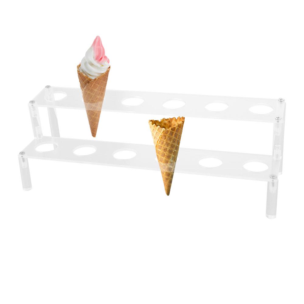 Thick Clear Cones Display Holder 12 Holes Snack Storage Rack Desktop Desserts Organizer  Wedding