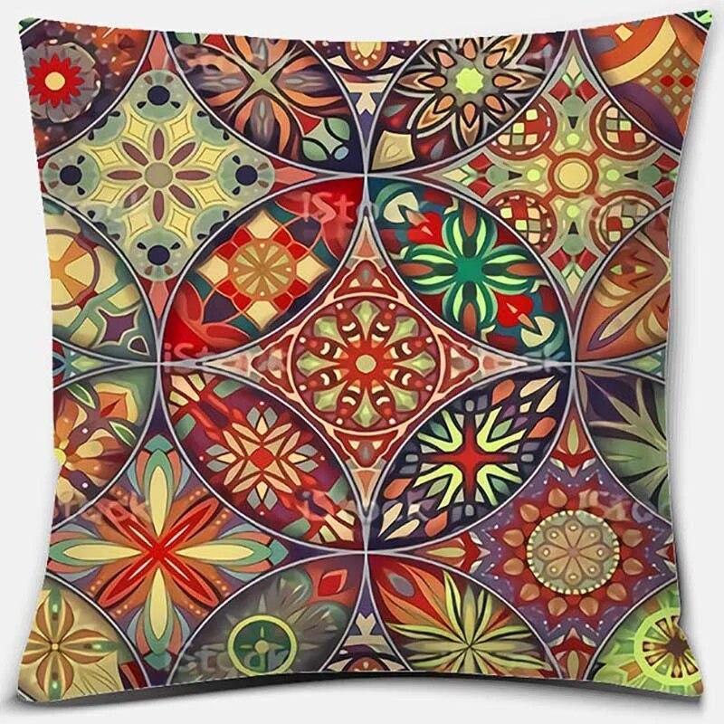 

Серія Мандала. Наволочка з візерунком. Квадратні меблі для домашнього офісу 45x45cm