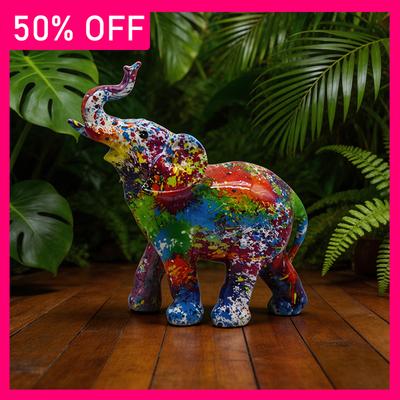 Sammlerstück Skulptur Europäischer Mini-Elefant Ornament Haus Wohnzimmer Weinschrank Dekoration Büro Schreibtisch Harz Handwerk