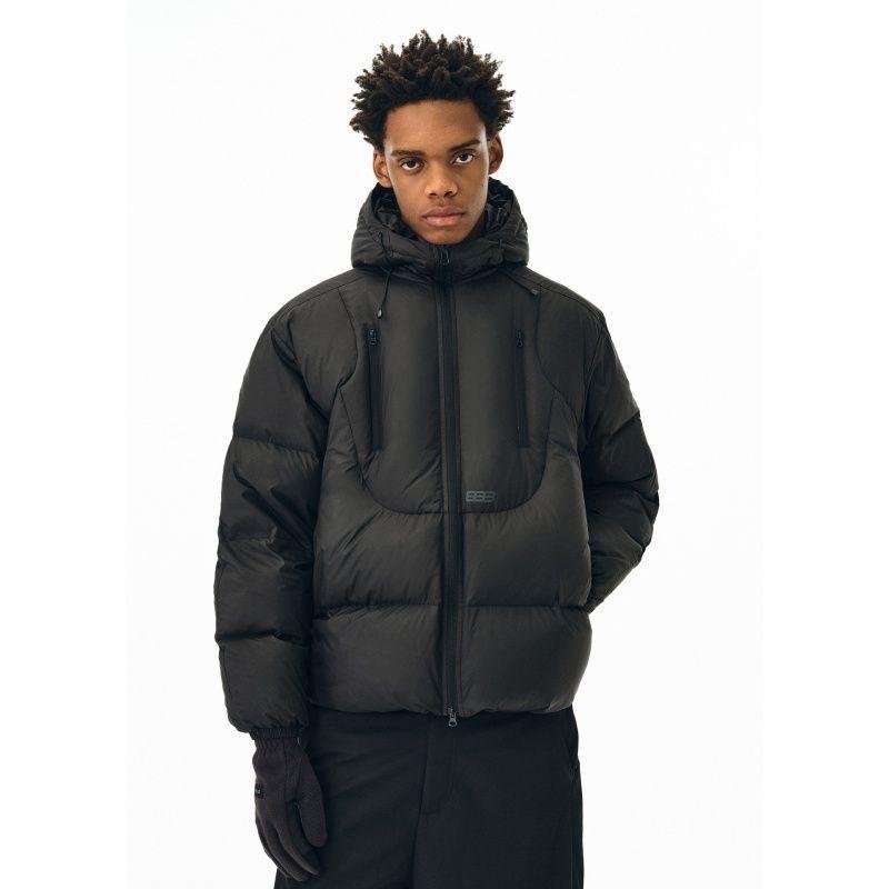 Winter new short hooded men's cotton clothes fashion trend couple's clothing design sense loose women's jacket