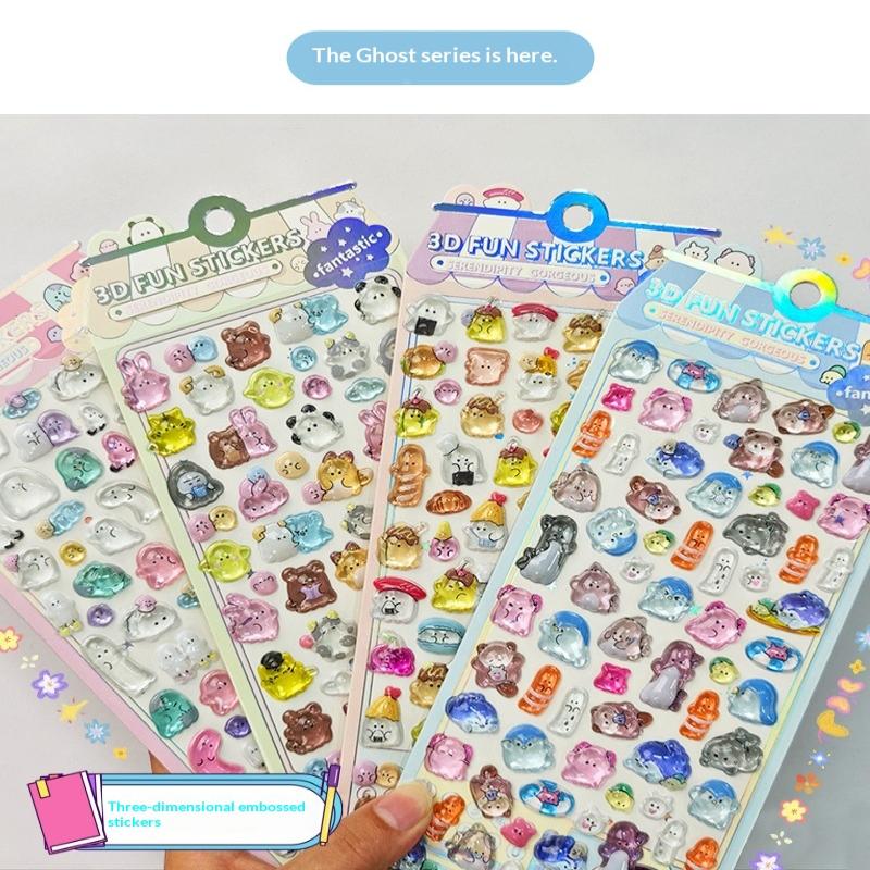 3D Embossed Animal Series Sticker Cute Decor For Handcrafts, Notebooks, Device Embellishment & Gifts Anime Worlds Store