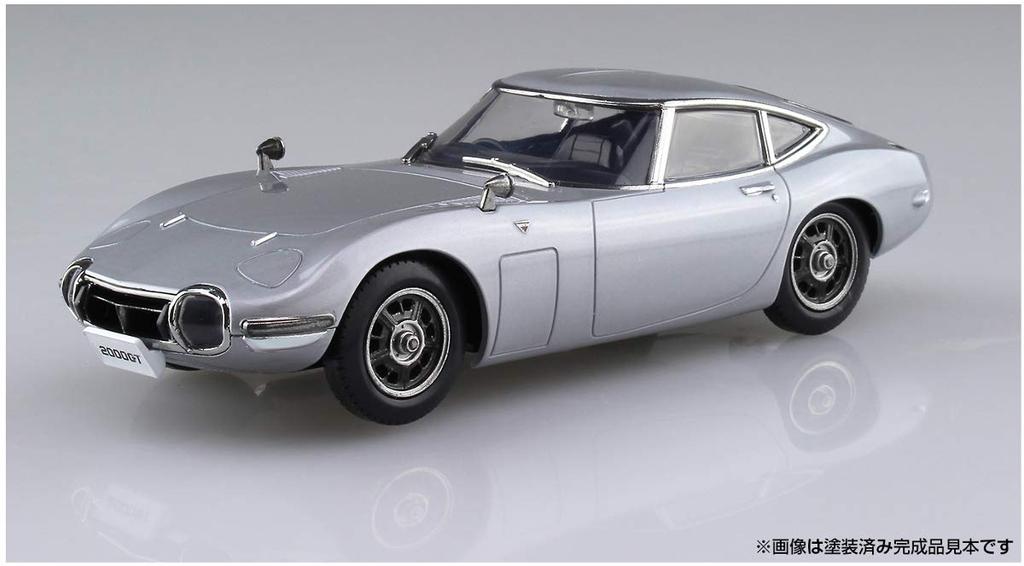 Aoshima Bunka Kyozai Scale The Snap Kit Series Toyota 2000GT Thunder Silver Metallic Plastic Model Kit 05C 1/32 Pre-Colored