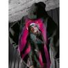 Anime girl back pattern Sweatshirt Casual Long Sleeve Hooded Pullover 3D Printing Top Fashion Oversized Men's Hoodies