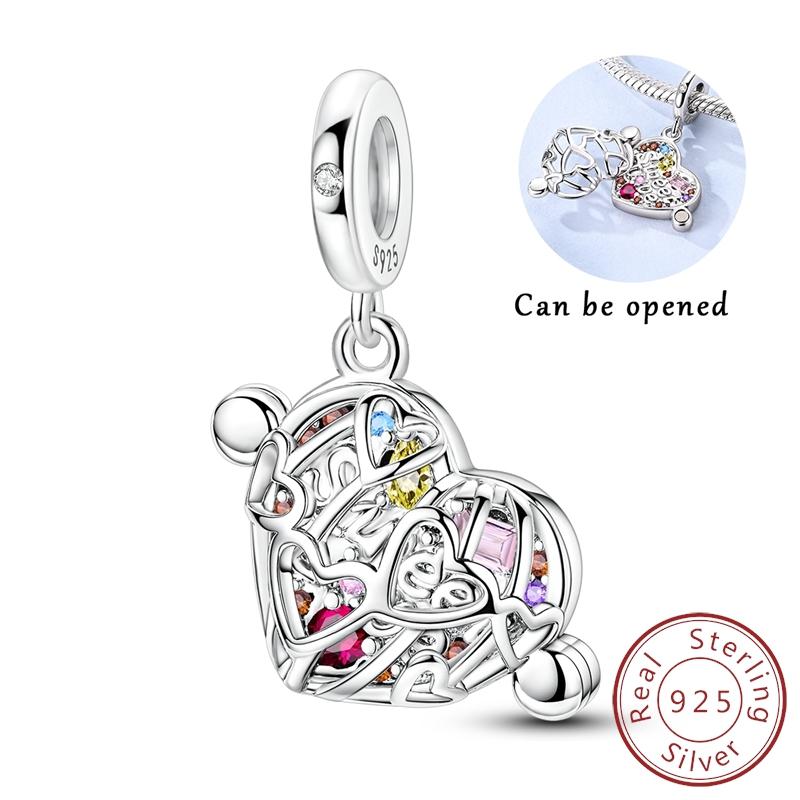 Original Copper Charms Beads Love Family Wings Whale Shark Charm Fit Bracelet Pendant Women Diy Fine Jewelry Gifts