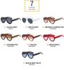 QSKY Retro Oval Women Sunglasses Cheap Trendy Big Sunglasses 2025 Fashion Custom Sunglasses for Women