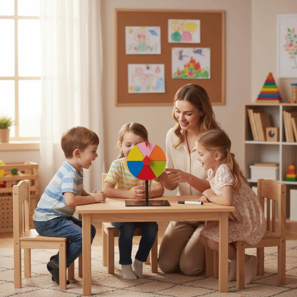 ABS Reusable Fortune Wheel Interactive Table Prize Turntable Color Roulette Wheel  Tradeshow Pub