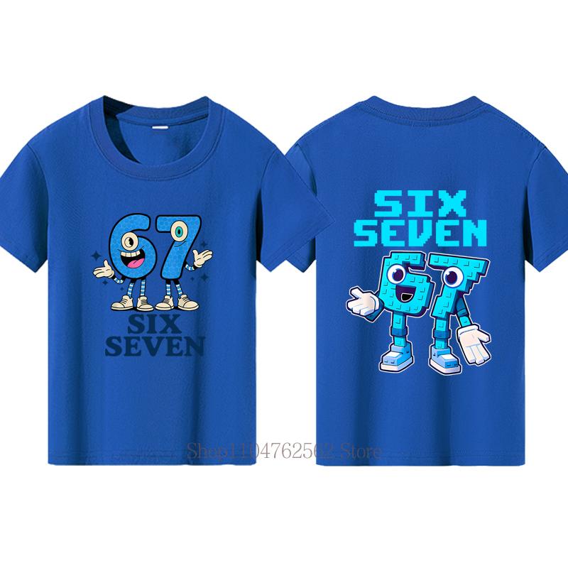 Six Seven Teenager Tshirts Summer Boys Girls Casual Fashion Colorful Short Sleeve Tops ONeck Children Tees Funny Kids Tshirts