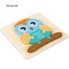 Wooden 3D Puzzle for Early Education: Infant & Toddler Intellectual Development, Hand-Eye Coordination Toy for 1-3 Year Old Boys & Girls