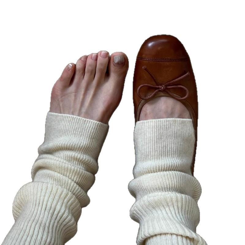 Jesień 2025 nowy wiatr wieczorny kok miękka podeszwa baleriny okrągły nosek temperament wygodne płytkie buty pojedyncze ze spódnicą