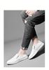 Men's Casual Cowhide Leather White Loafers - Stylish & Versatile for Spring and Autumn