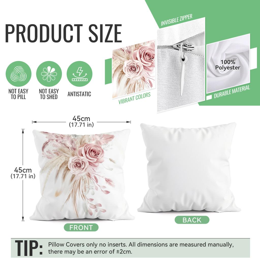 Farmhouse Pumpkin Flower Pillowcase Printed Polyester 45x45cm Throw Pillowcover Decorative Sofa Cushion Pillowslip Home Decor