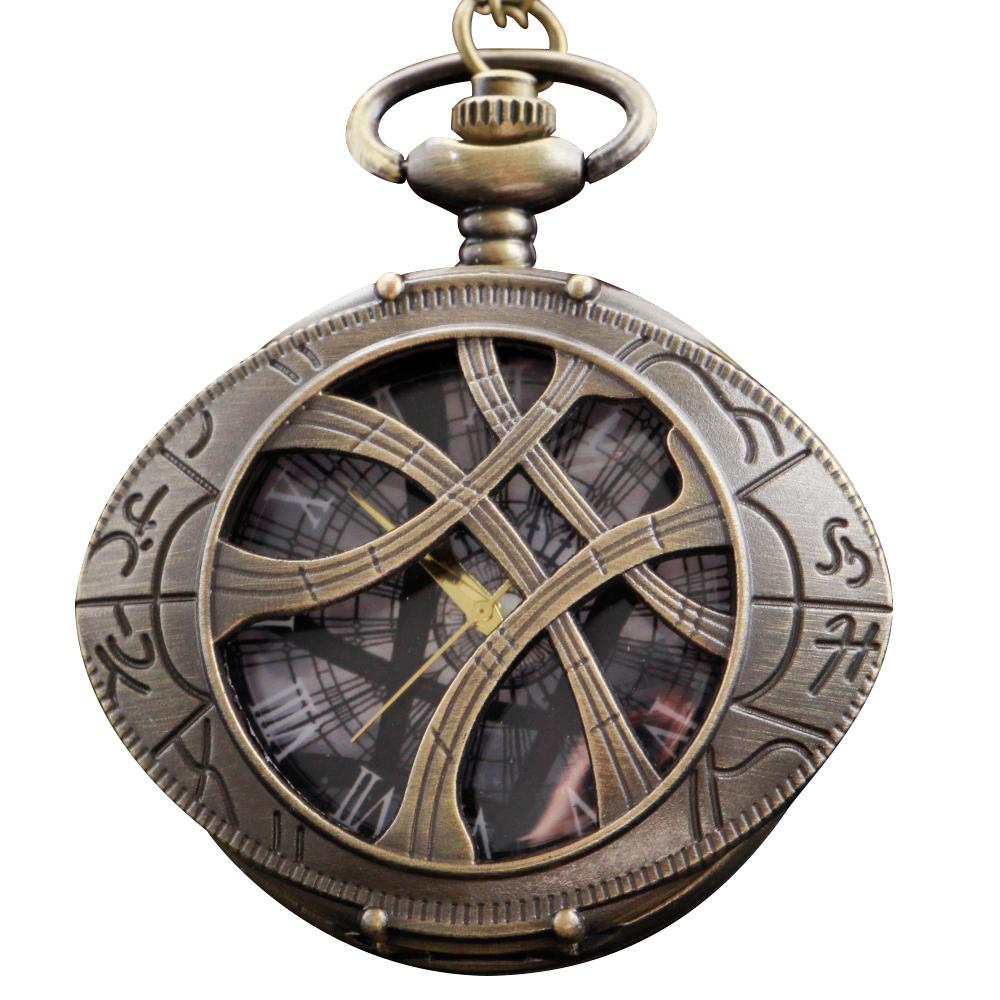 

Bronze Strange Eyes Gemstone Pendant for Men and Women Quartz Pocket Watch Retro Fashion Necklace Accessories Best Student Gift