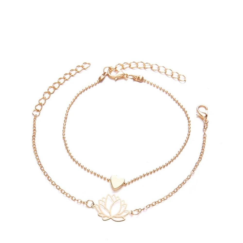 SUMENG New Fashion Simple Female Personality Hollow Lotus Bracelets Christmas Bangle Gift for Women Jewelry Accessories Gifts