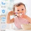 6 Stück Baby-Fütterungslöffel aus lebensmittelechtem Silikon, Trainings-Reislöffel, Kleinkind-Beißring, Spielzeug, Kindergeschirr, weiches Küchenzubehör