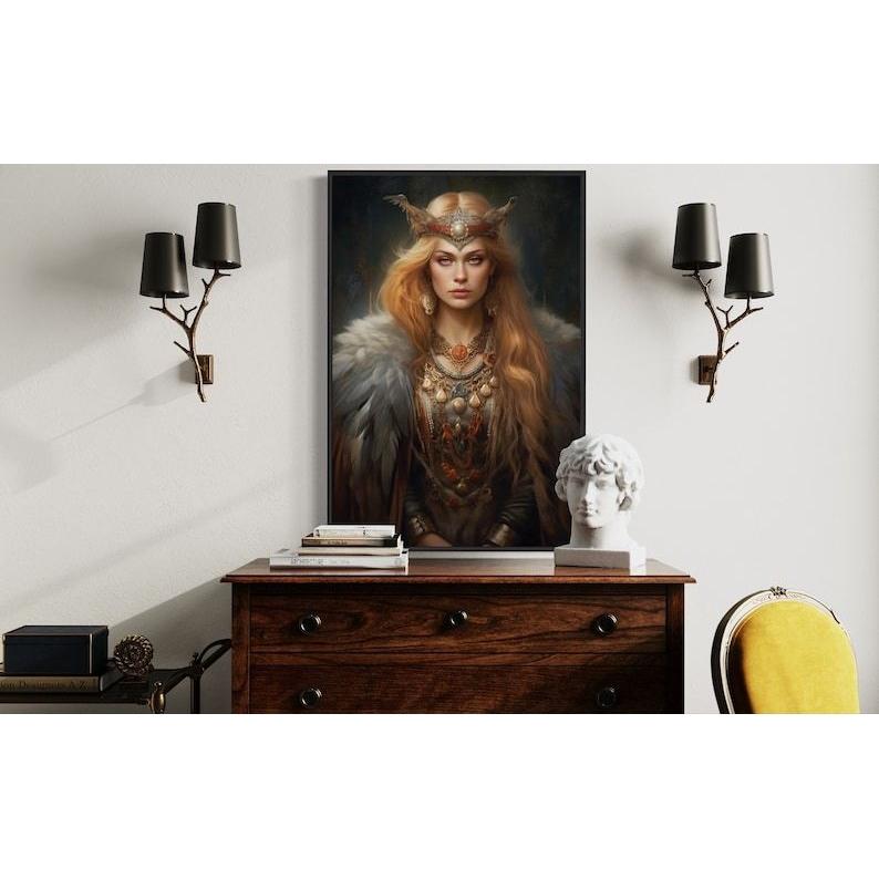 Tapestry Freya Scandinavian goddess portrait Freya 75x100