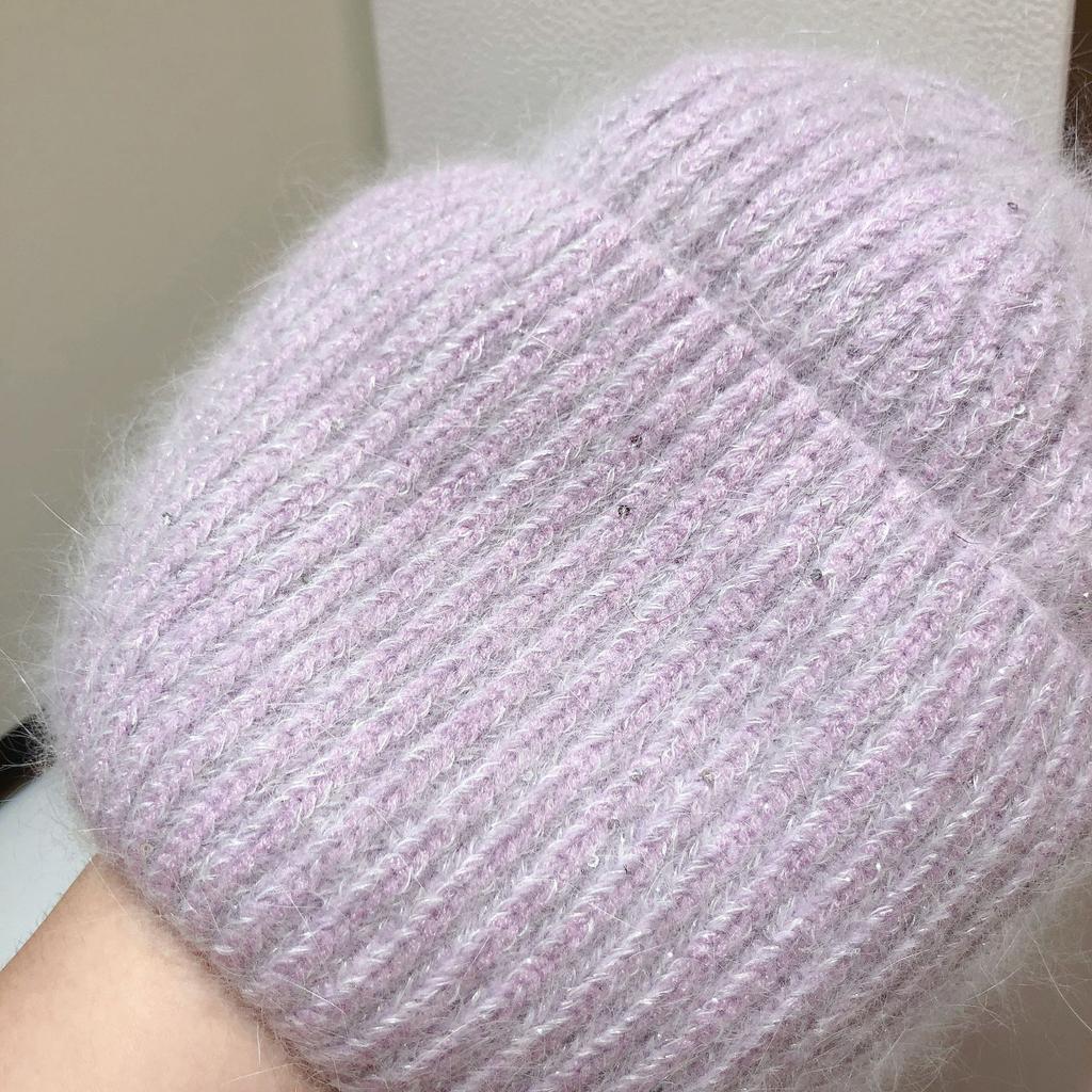 2020 Extended Brim Knitted Hat Sweater With Casual Hat Winter Outdoor Ear Protection Wool Hat Women