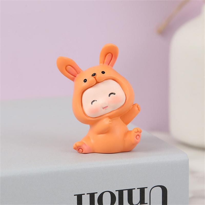 Cartoon Decorative Ornaments Environmental Friendly High Quality Vivid Lovely Reusable Rabbit Ornaments Non-toxic Healthy Safety