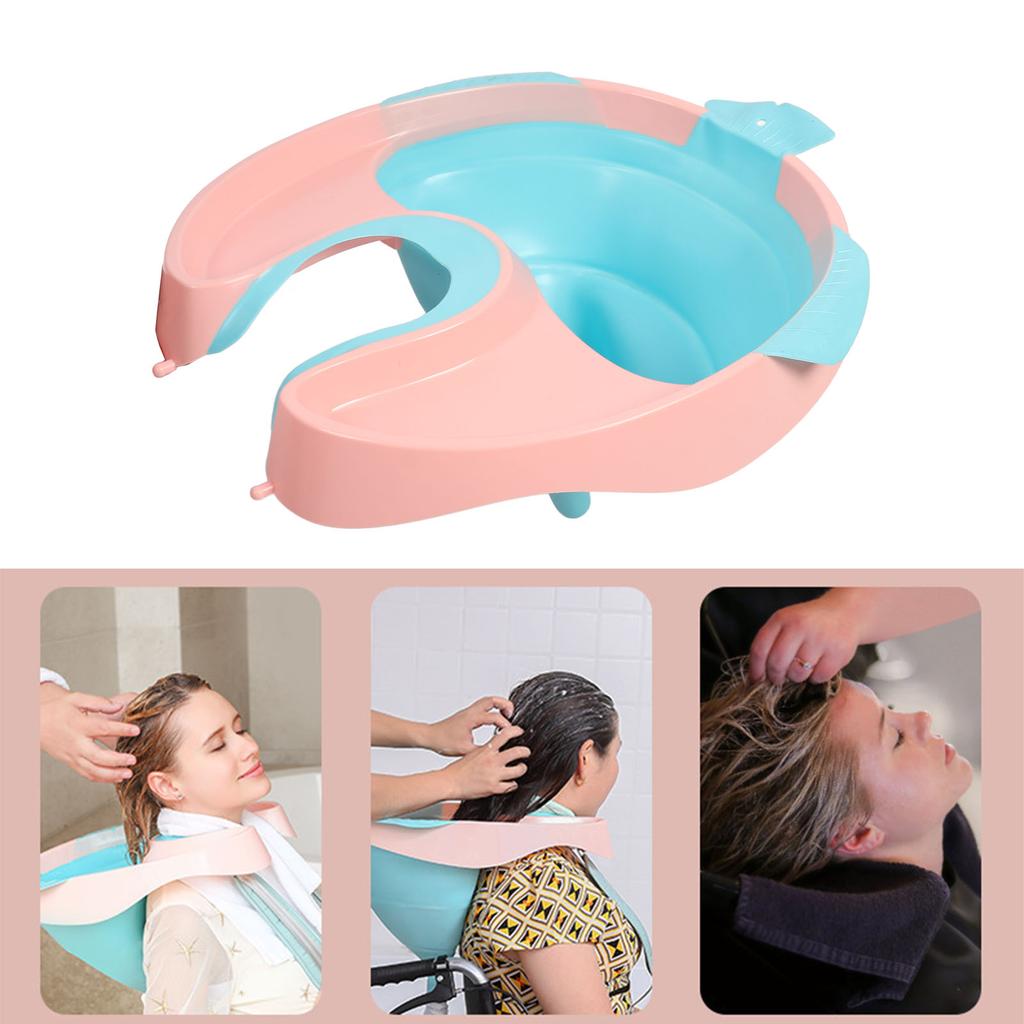 Shampoo Basin for Bedridden PP TPE Portable Hair Washing Sink for The Elderly Pregnant Woman Disabled Bedside and In Bed