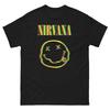 Nirvana Smiley Shirt Vintage Grunge Tee Y2K Rock Graphic Distressed