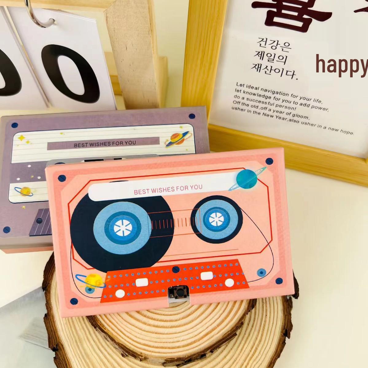 Rechargeable Retro Phonograph Sound Greeting Card