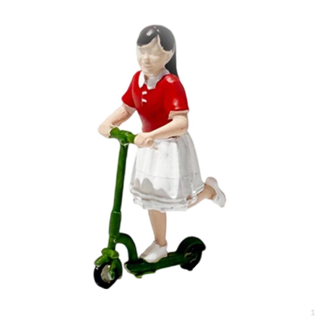 1/64 People Figure Mini Architectural Figurine Resin Role Play Tiny Model for Train Station