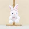 Wearing Rabbit Bow Plush Pendant Cartoon Toy Doll Bag Keychain Pp Cotton Filling