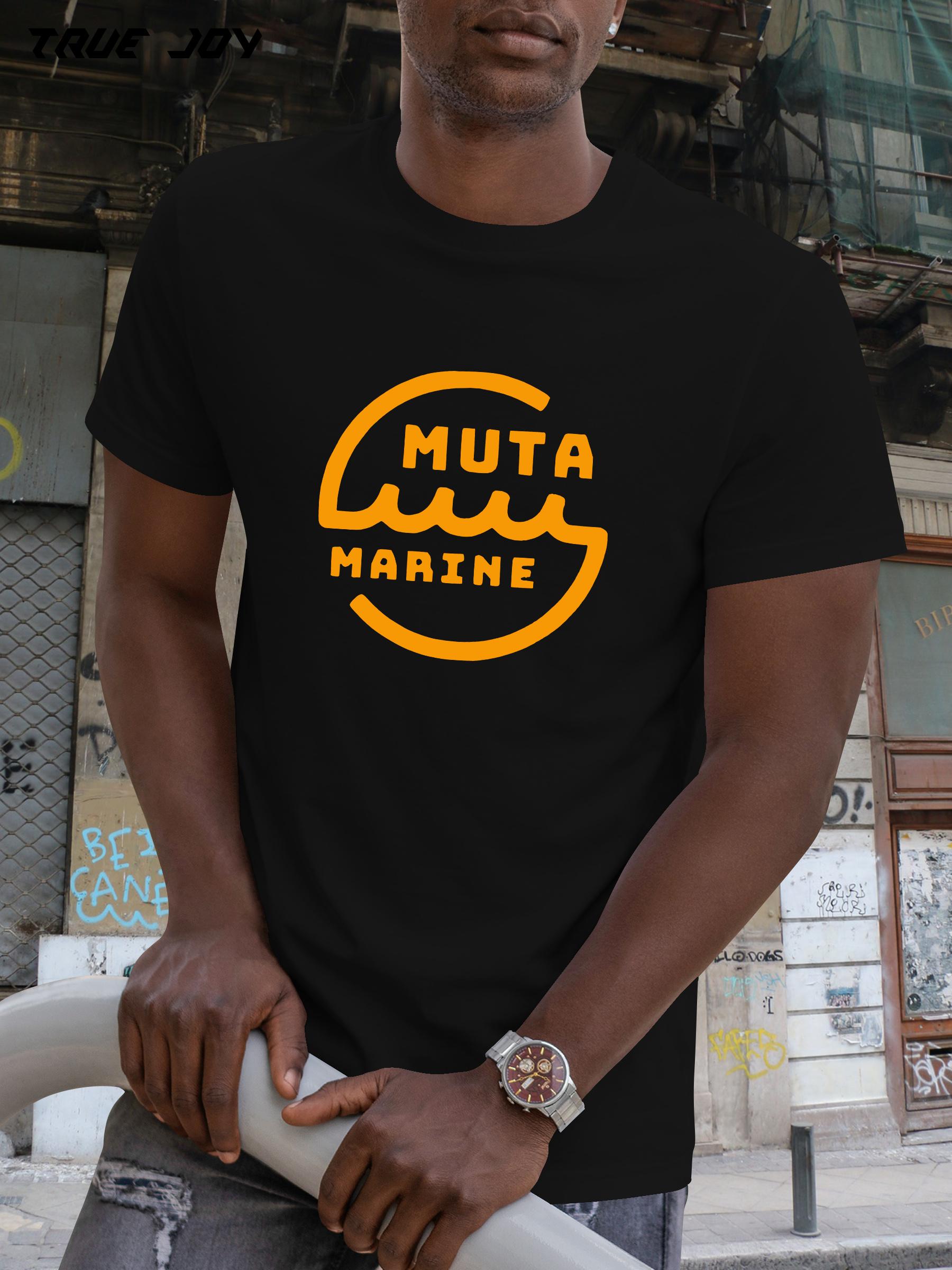 MUTA MARINE Quick-Dry T-shirt - Dark Gray with Orange Logo S