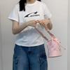 New MLB Polyester Shoulder Bag, Crossbody Bag Regular Women's Milk Pink 7ACRMDE4N-50PKL