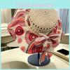 Beach Sun Hat Women Printing Straw Hat With Wide Brim For Outdoor Sun Protection