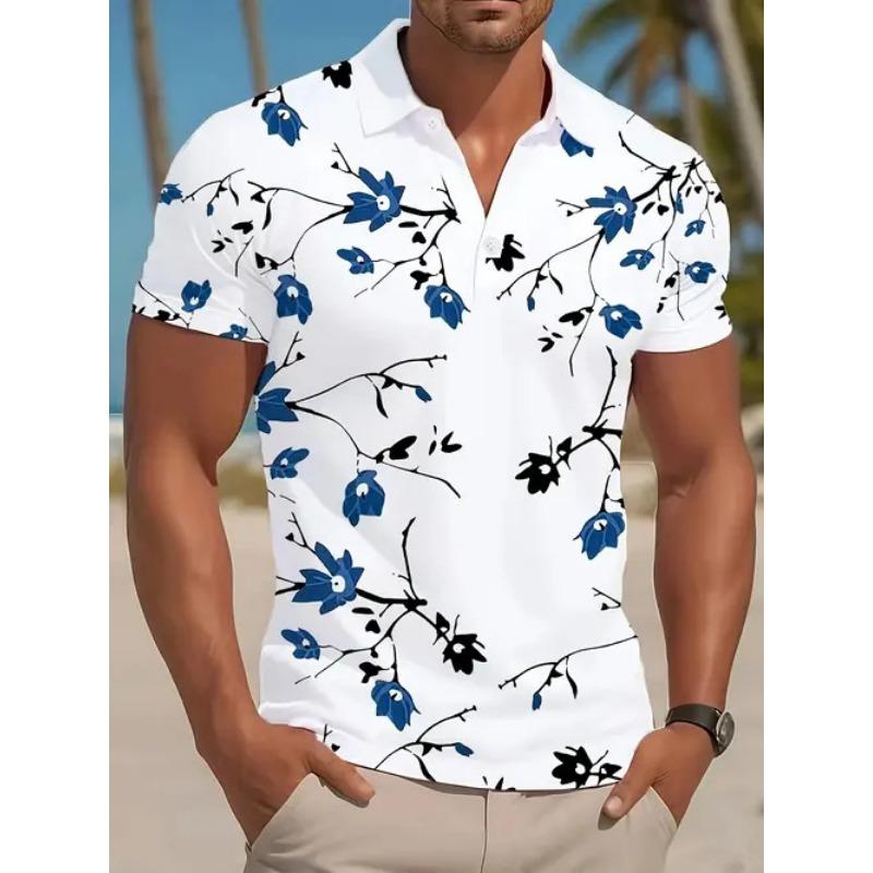 New Product New Men's 3D Printed Trendy Casual Versatile Summer Versatile Short Sleeve Polo Shirt