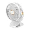 USB Rechargeable Clip-on Silent Fan for Office, Dorm, Bedside, and Stroller Use.