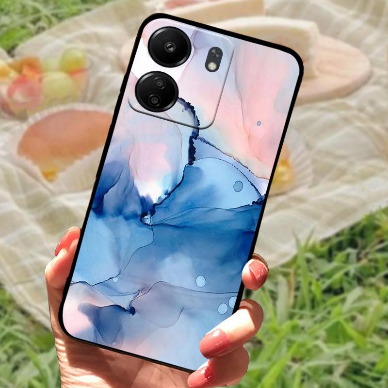 For Redmi 13C 4G Case TPU Silicone Soft Protective Phone Back Cover For Xiaomi Poco C65 Fashion Printing Shockproof Bumper Bags