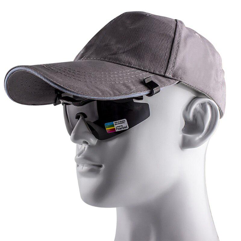 Outdoor Polarized Fishing Glasses Hat Visors Sport Clips Cap Clip On Sunglasses For Fishing Biking Hiking Golf Eyewear UV400