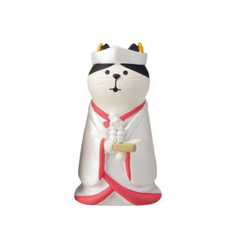 Japanese Zakka Cat Statue Cat Miniature Figurine Wedding Lover Cat Model Resin Ornament Car Home Decoration Photography Props