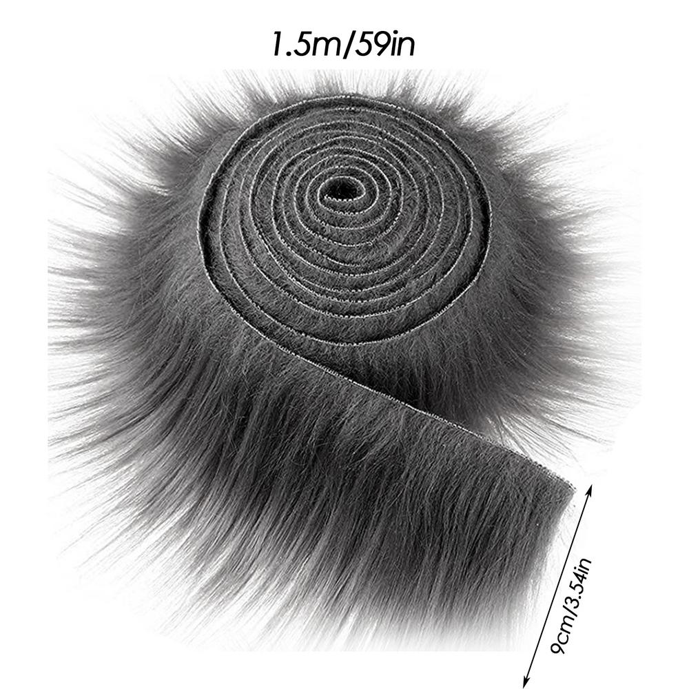 1.5M Sztuczne Futra Taśmy Rypsowe Odzież Szycie Puszyste Wykończenie Wykończenie Tkanina Szycie Kostium Pasek Pluszowe Futra Artykuły Dekoracja Domu