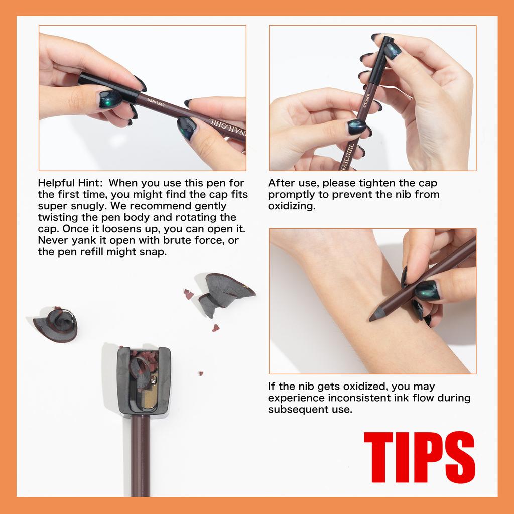 Eyeliner Pen, Waterproof And Sweat-Proof Makeup-Holding Color Eyeliner Makeup