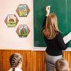 3 Pcs Cork Bulletin Board Hexagon, 7.87×6.7” Self Adhesive Corkboard Tiles for Walls Mini Wall Bulletin Boards Thick Tack Boards Hexagon Pin Board
