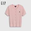 Gap Women's Logo Cable Knit Short Sleeve Cardigan