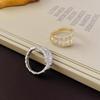 2025 New in Snake Bone Open Ring for Women Shiny Cubic Zirconia Copper Rings Couple Funny Party Jewelry Gifts