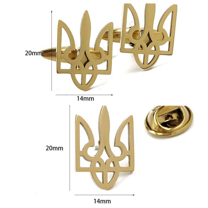 New Ukrainian Brooch Cufflinks French Fashion Temperament Versatile Suit Coat Accessories